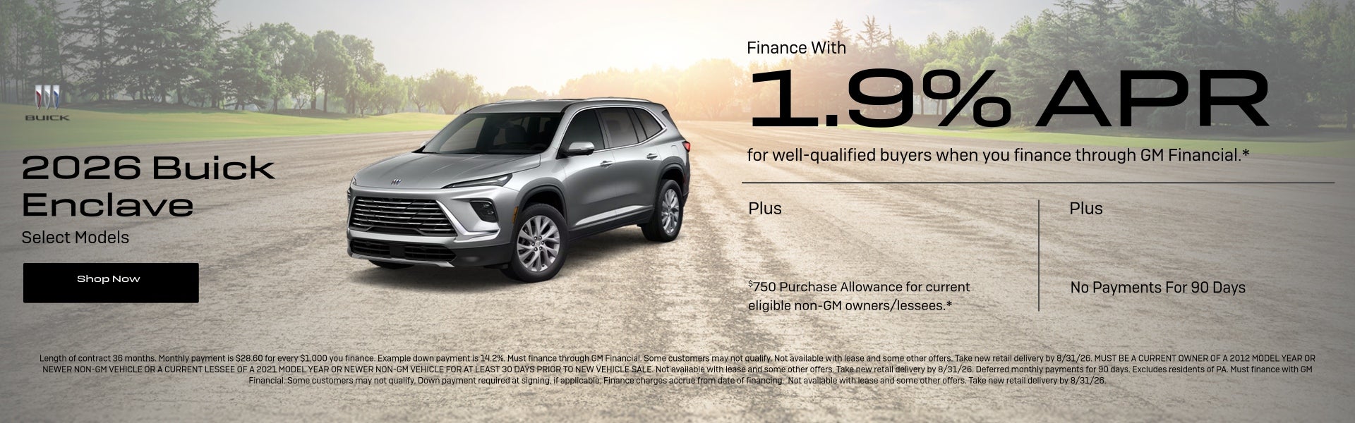 1.9 APR% Buick Enclave